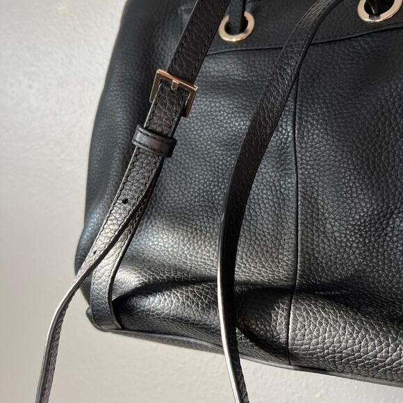 Kate Spade Black Leather Backpack Chester Street Kacy Genuine Pebbled Purse - Picture 5 of 10
